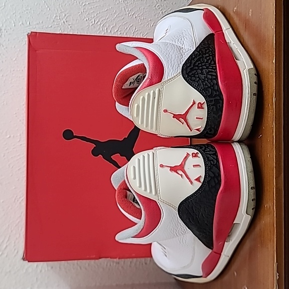 Air Jordan 3 Retro Fire Red Cement 2013 Mens Sneakers 136064-120 Size 14 - Picture 7 of 17